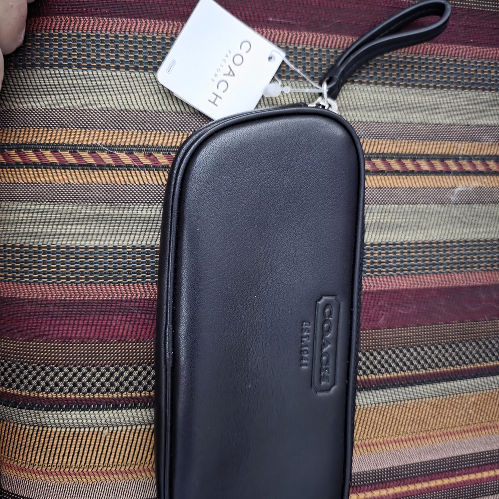 Coach Black Leather Sunglasses Wristlet